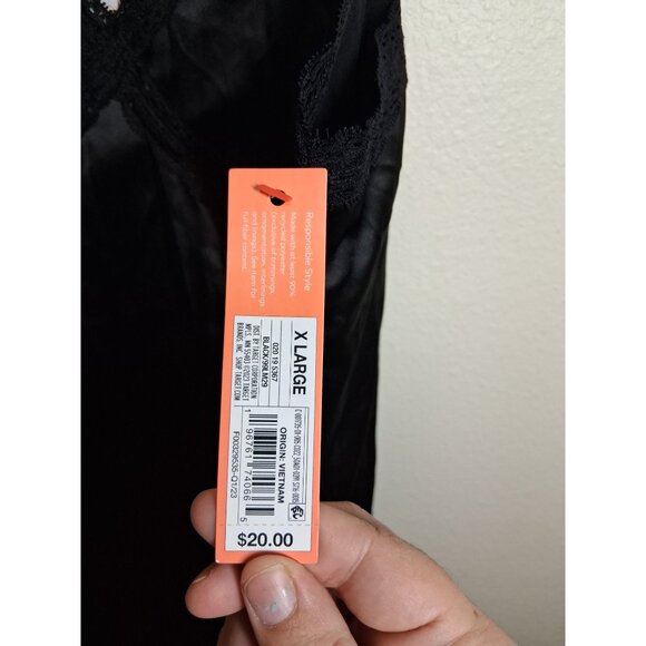 NWT Colsie Slip Underwear Lingerie Black Satin Size XL - Picture 4 of 6